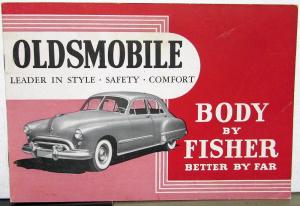 1948 Oldsmobile Body By Fisher Sales Brochure Original With Dynamic 70 Series