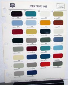 1969 Ford Truck Paint Chips By ACME Paints Original