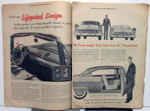 1956 Ford Thunderbird Fairlane Station Wagon Canadian Newspaper Insert Brochure