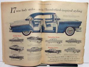 1956 Ford Thunderbird Fairlane Station Wagon Canadian Newspaper Insert Brochure