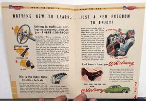 1949 Oldsmobile Hydramatic Drive With Whirlaway Color Sales Brochure Original