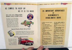 1949 Oldsmobile Hydramatic Drive With Whirlaway Color Sales Brochure Original