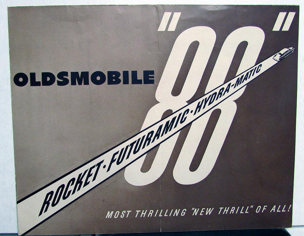 1949 Oldsmobile 88 Rocket Futuramic Hydramatic Sales Folder Original