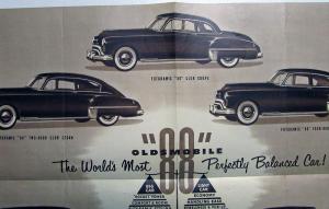 1949 Oldsmobile 88 Rocket Futuramic Hydramatic Sales Folder Original