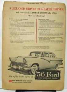 1956 Ford Monarch Lifeguard Design Canadian Newspaper Insert