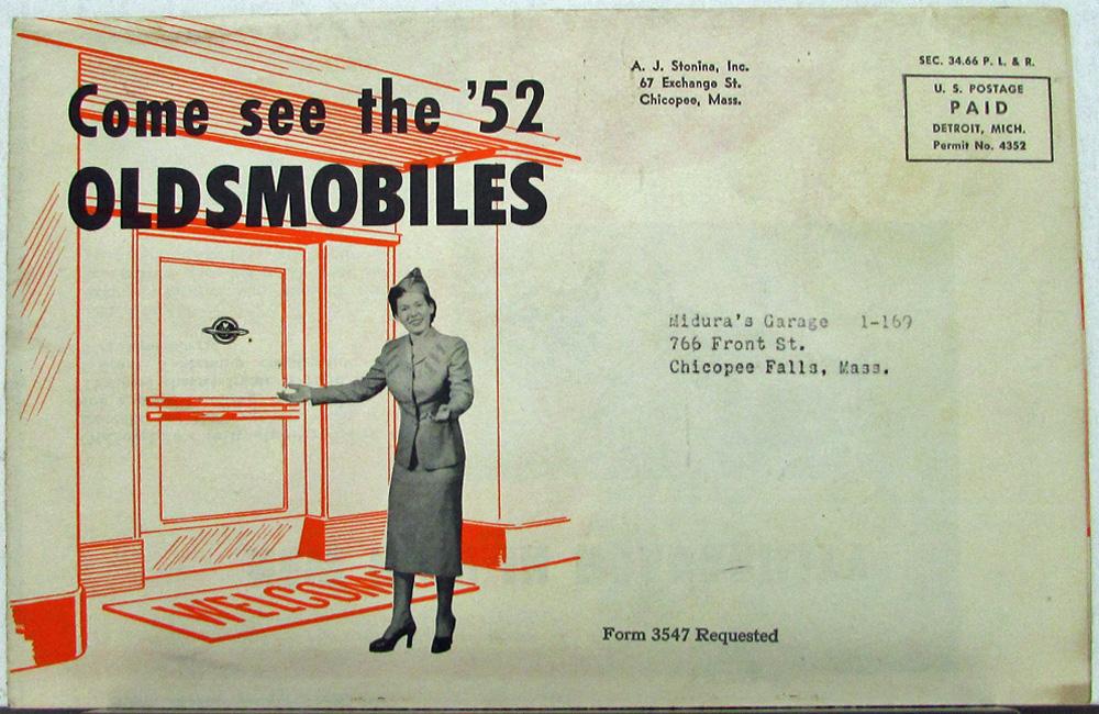 oldsmobile deluxe super 88 98 sedan sales folder mailer original form 1 766