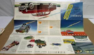 1951 Oldsmobile Super 88 Deluxe 98 Rocket Engine Color Sales Folder Original