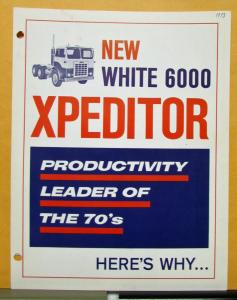 1971 White Truck Model 6000 Expeditor Productivity Leader Sales Brochure