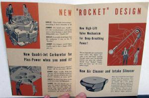 1952 Oldsmobile Rocket Engine Sales Brochure Original With Johnny & Lucille