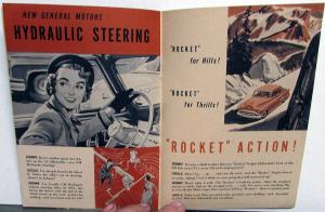 1952 Oldsmobile Rocket Engine Sales Brochure Original With Johnny & Lucille