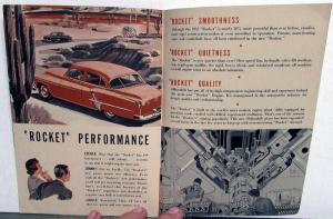 1952 Oldsmobile Rocket Engine Sales Brochure Original With Johnny & Lucille