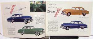 1952 Oldsmobile Classic 98 New Super & De Luxe 88 Color Sales Brochure Original