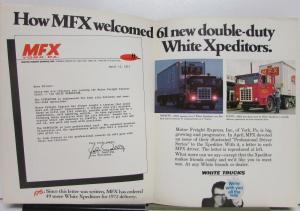 1972 White Truck Model Expeditor Doubling Up With Double Duty Sales Brochure