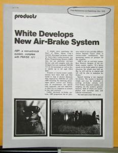 1980 White Trucks Air Brake Collected Magazine Articles