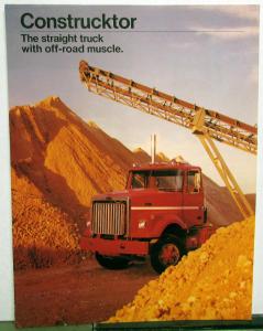 1982 White Truck Model Construcktor Straight Truck Sales Brochure Data Sheet