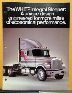 1994 White Truck Model Integral Sleeper Sales Brochure & Specifications