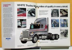 1994 White Truck Model Integral Sleeper Sales Brochure & Specifications