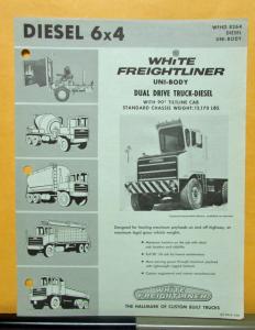 1968 1969 1971 1973 White Freightliner Model WFHD 8264 Brochure & Specifications