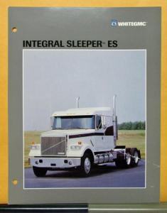 1987 WhiteGMC Truck Model Integral Sleeper ES Specification Sheet