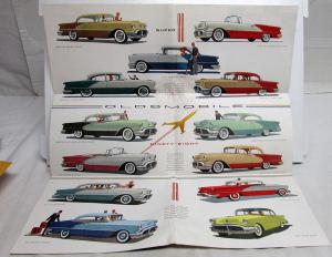 1956 Oldsmobile 88 Super 88 98 & Starfire Color Sales Folder Poster Original