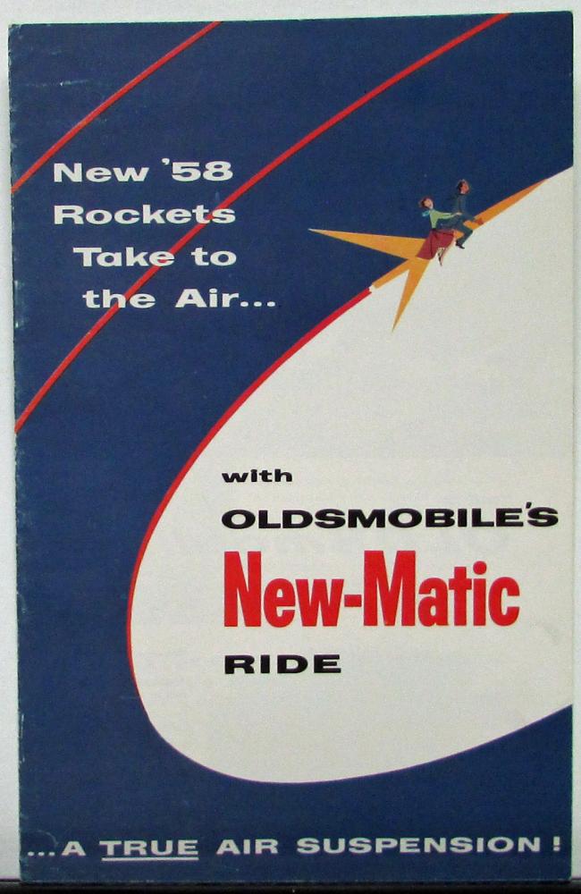 1958 Oldsmobile Rocket New Matic Ride Air Suspension Color Sales Brochure