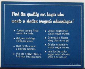 1959 Oldsmobile Fiesta Station Wagon Blueprint Salesmens Card Original Rare