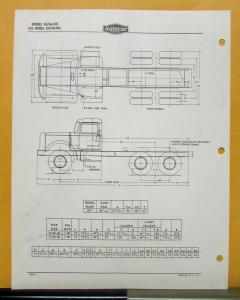 1956 Autocar Truck Model C6764 OH Specification Sheet