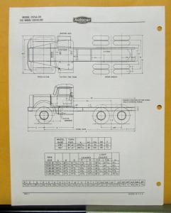 1956 Autocar Truck Model C9764 OH Specification Sheet