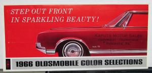 1966 Oldsmobile Color Selector Paint Chip & Interiors Sales Folder Original