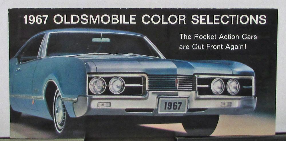 1967 Oldsmobile Color Selector Paint Chip Interiors Sales
