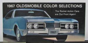 1967 Oldsmobile Color Selector Paint Chip & Interiors Sales Folder Orig