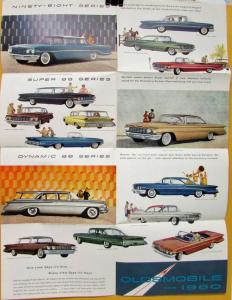 1960 Oldsmobile Series 88 Dynamic & Super & Ninety Eight 98 Sales Folder Orig