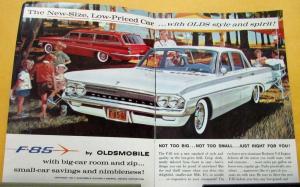 1961 Oldsmobile F85 Sedan & Wagon Color Sales Brochure Original