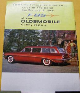 1961 Oldsmobile F85 Sedan & Wagon Color Sales Brochure Original