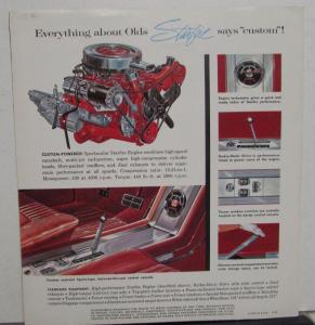 1961 Oldsmobile Starfire Convertible Color Sales Folder Original