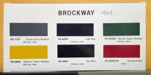 1964 Brockway Trucks Paint Chips