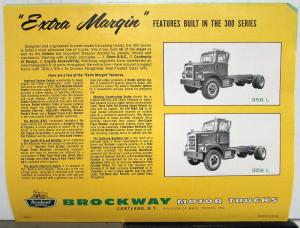 1965 1966 Brockway Truck Series 300 Model 358L 359L Brochure & Specifications