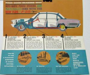 1961 Oldsmobile F85 Roto Matic Power Steering Sales Folder Color Original