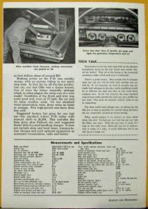 1961 Oldsmobile F85 Science & Mechanics Magazine Reprint Article Sales Folder