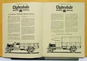 1917 Clydesdale Trucks Stake Platform & British War Transport Sales Brochure