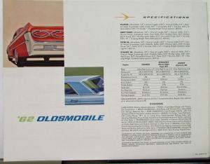 1962 Oldsmobile Starfire 98 F85 88 Super & Dynamic Color Original Sales Brochure