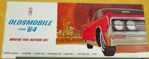 1964 Oldsmobile 98 Starfire 88 Jetstar F85 Color Revised Sales Brochure Original