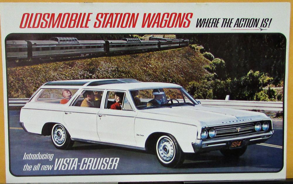 1964 Oldsmobile Vista Cruiser Station Wagon Color Sales Brochure Original