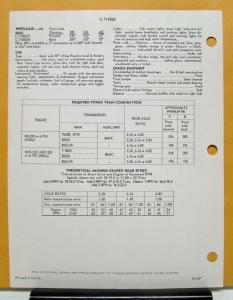 1967 Diamond REO Truck Model C-11486D Specification Sheet