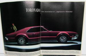 1966 Oldsmobile Toronado 98 88 Cutlass F85 Starfire 442 Wagon Sales Brochure