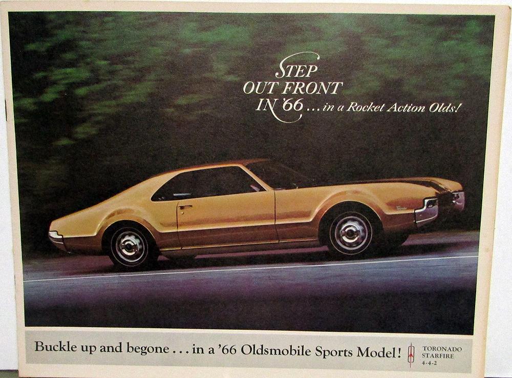 1966 Oldsmobile Toronado Starfire 442 Sport Models Color Sales Brochure Original