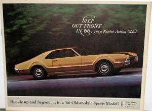 1966 Oldsmobile Toronado Starfire 442 Sport Models Color Sales Brochure Original