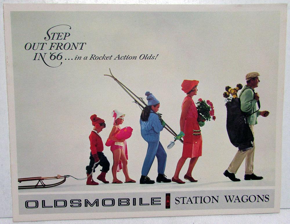1966 Oldsmobile Vista Cruiser & F85 Station Wagon Color Sales Brochure Original