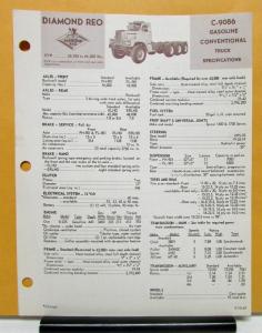 1969 Diamond REO Truck Model C 9086 Specifications Brochure