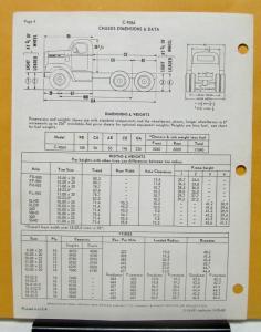 1969 Diamond REO Truck Model C-9064 Specifications Brochure